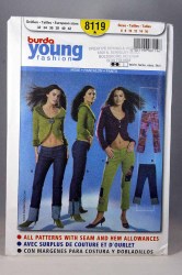 8119 BURDA STRETCH CONTOUR PANTS LENGTHS PATTERN 6-16